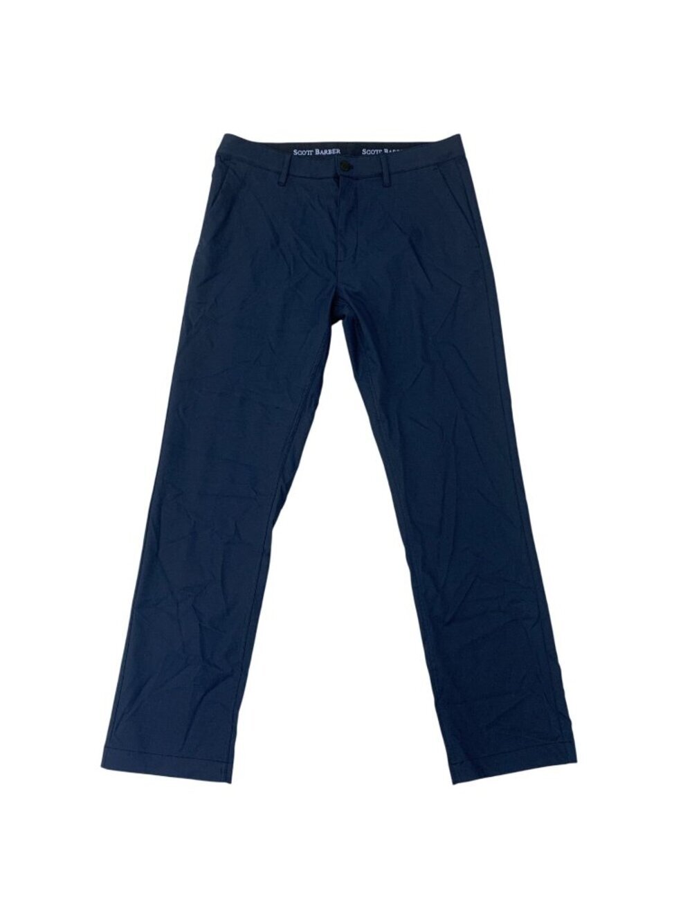 NWOT Scott Barber Navy Men's 34X32 Tech Pants Polyester Flat Front